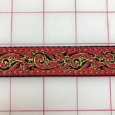 Metallic Ribbon - 1-inch Red, Gold, and Black